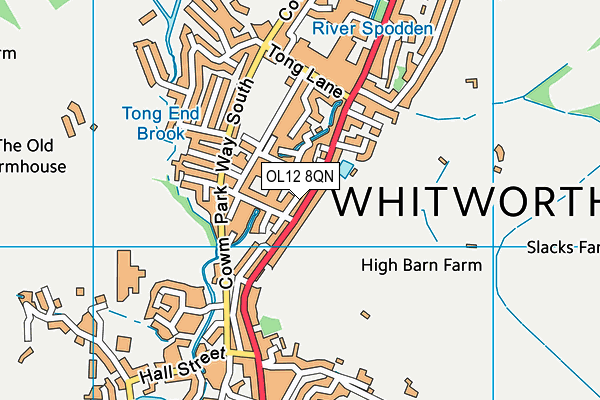 Map of WHITWORTH LAUNDRETTE LTD at district scale
