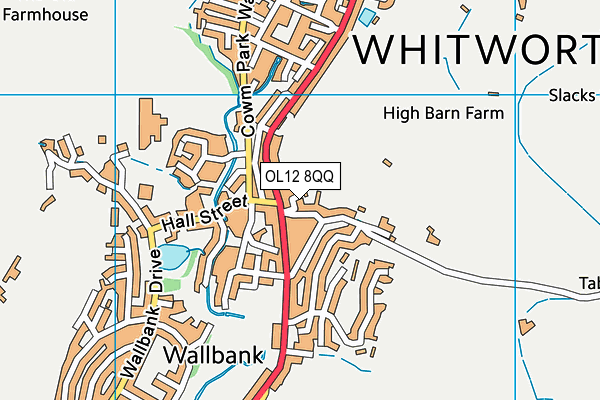 OL12 8QQ map - OS VectorMap District (Ordnance Survey)