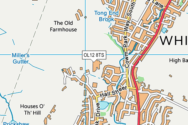 OL12 8TS map - OS VectorMap District (Ordnance Survey)