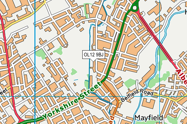 Heybrook Primary School map (OL12 9BJ) - OS VectorMap District (Ordnance Survey)