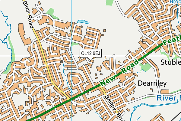 OL12 9EJ map - OS VectorMap District (Ordnance Survey)