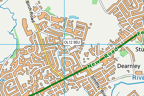 OL12 9EU map - OS VectorMap District (Ordnance Survey)