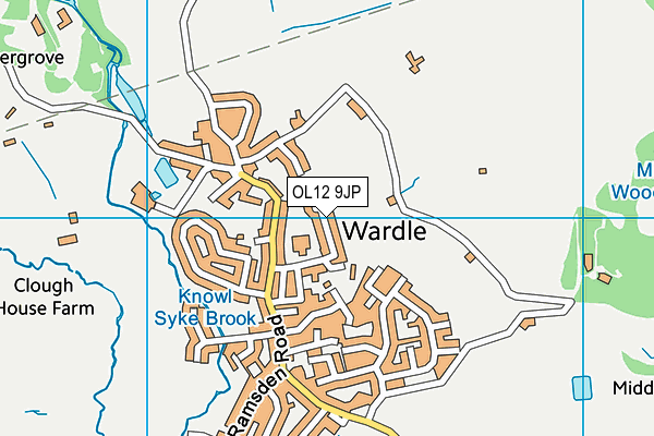 OL12 9JP map - OS VectorMap District (Ordnance Survey)