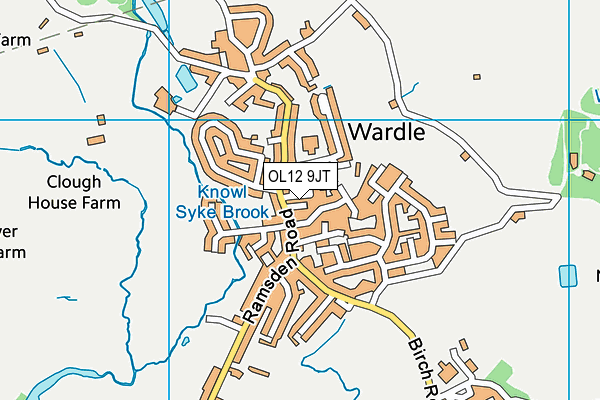 OL12 9JT map - OS VectorMap District (Ordnance Survey)