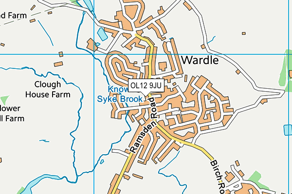 OL12 9JU map - OS VectorMap District (Ordnance Survey)