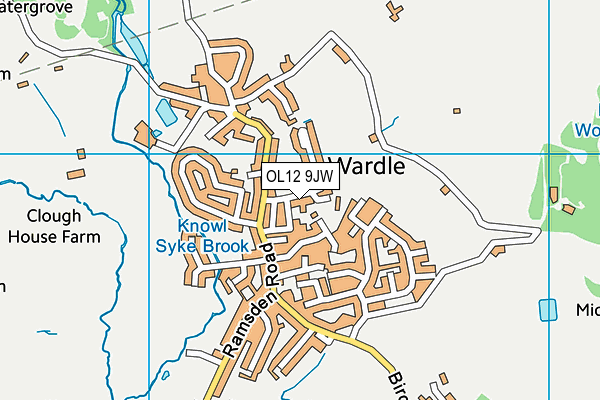 OL12 9JW map - OS VectorMap District (Ordnance Survey)