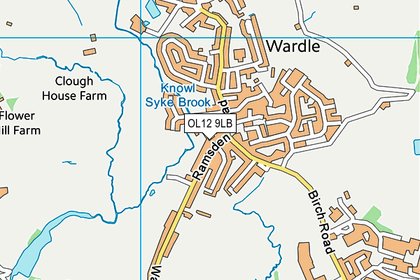 OL12 9LB map - OS VectorMap District (Ordnance Survey)