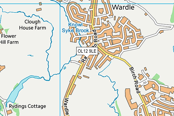 OL12 9LE map - OS VectorMap District (Ordnance Survey)