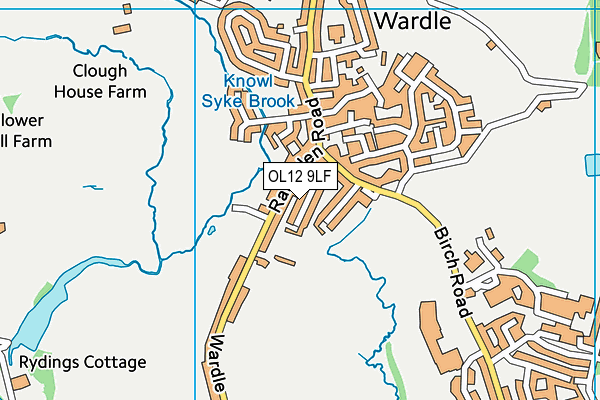 OL12 9LF map - OS VectorMap District (Ordnance Survey)