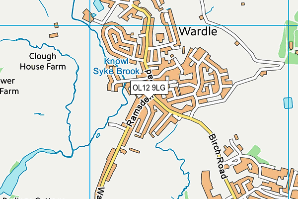 OL12 9LG map - OS VectorMap District (Ordnance Survey)