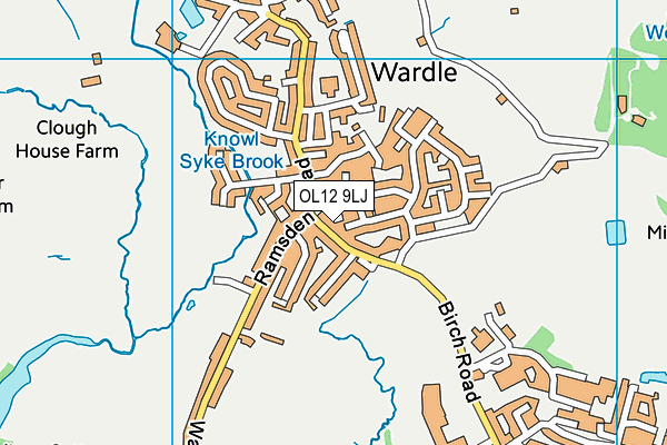 OL12 9LJ map - OS VectorMap District (Ordnance Survey)