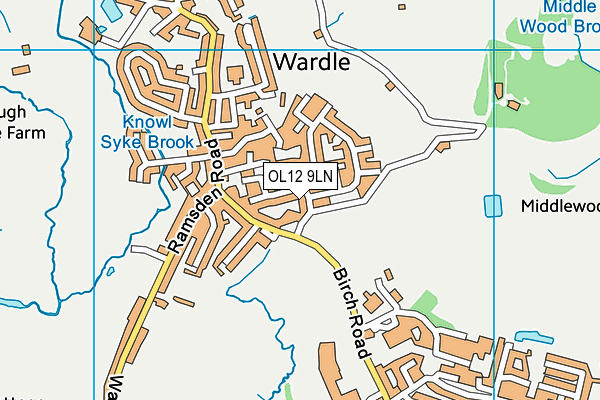 OL12 9LN map - OS VectorMap District (Ordnance Survey)