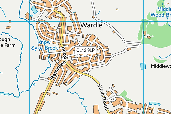 OL12 9LP map - OS VectorMap District (Ordnance Survey)