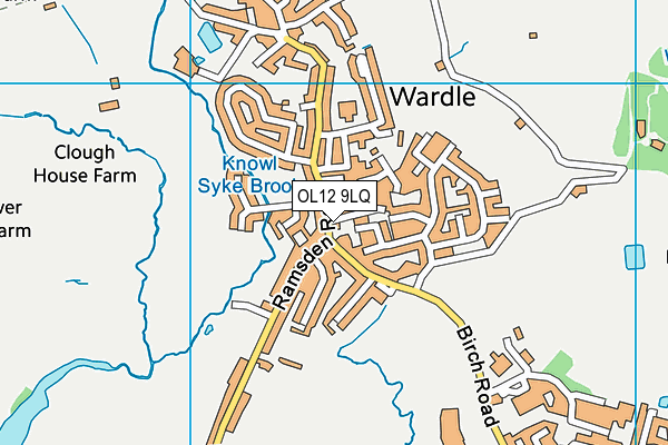 OL12 9LQ map - OS VectorMap District (Ordnance Survey)