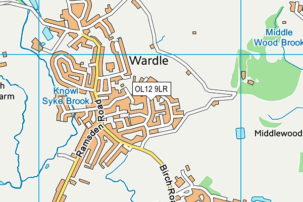 OL12 9LR map - OS VectorMap District (Ordnance Survey)