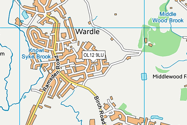 OL12 9LU map - OS VectorMap District (Ordnance Survey)