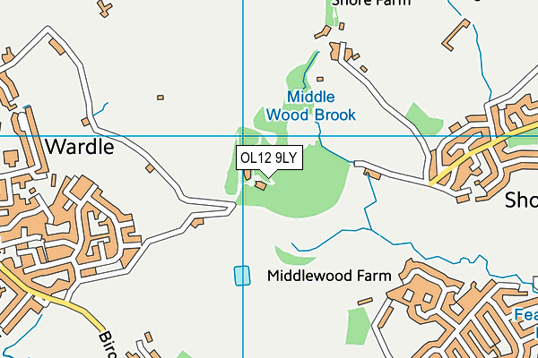 OL12 9LY map - OS VectorMap District (Ordnance Survey)