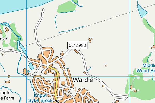 OL12 9ND map - OS VectorMap District (Ordnance Survey)