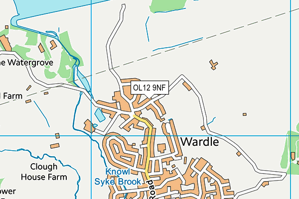 OL12 9NF map - OS VectorMap District (Ordnance Survey)
