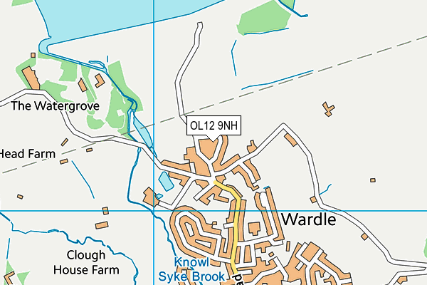 OL12 9NH map - OS VectorMap District (Ordnance Survey)