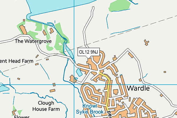 OL12 9NJ map - OS VectorMap District (Ordnance Survey)