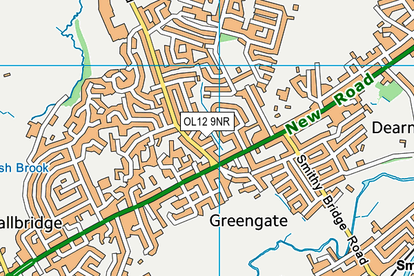 OL12 9NR map - OS VectorMap District (Ordnance Survey)