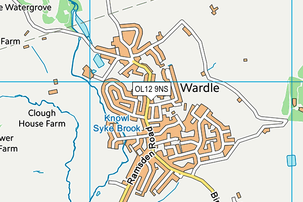 OL12 9NS map - OS VectorMap District (Ordnance Survey)