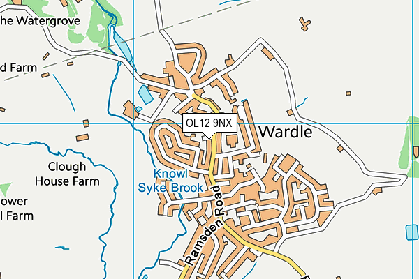 OL12 9NX map - OS VectorMap District (Ordnance Survey)