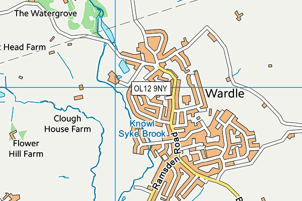 OL12 9NY map - OS VectorMap District (Ordnance Survey)