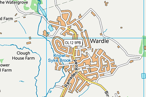 OL12 9PB map - OS VectorMap District (Ordnance Survey)