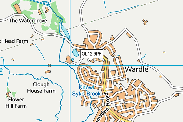 OL12 9PF map - OS VectorMap District (Ordnance Survey)