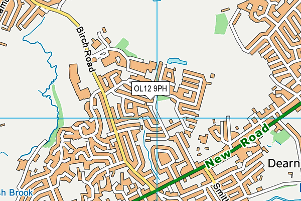 OL12 9PH map - OS VectorMap District (Ordnance Survey)