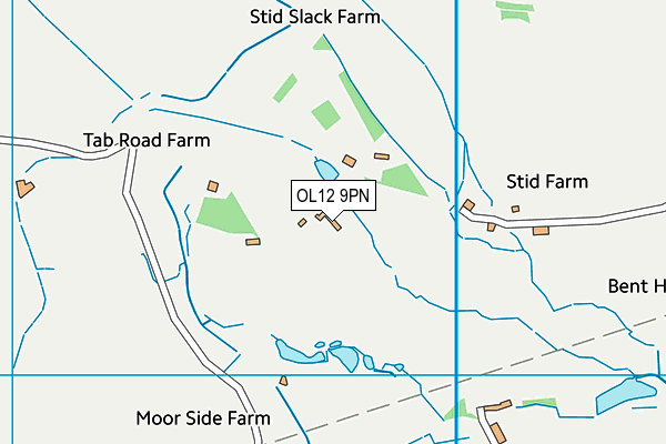 OL12 9PN map - OS VectorMap District (Ordnance Survey)