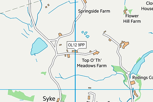 OL12 9PP map - OS VectorMap District (Ordnance Survey)