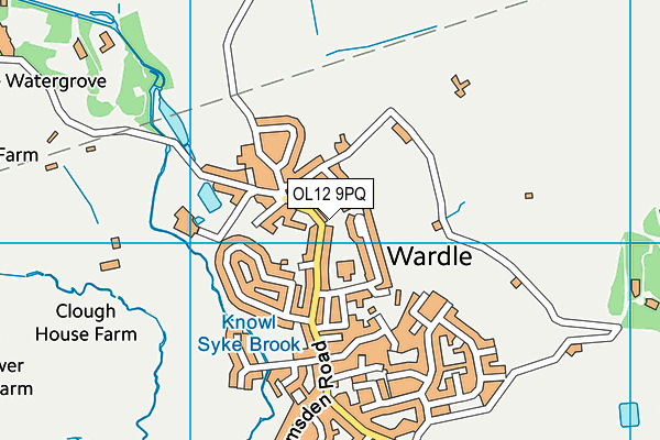 OL12 9PQ map - OS VectorMap District (Ordnance Survey)