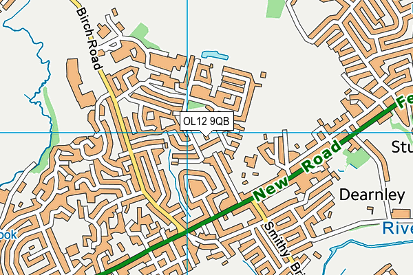 OL12 9QB map - OS VectorMap District (Ordnance Survey)