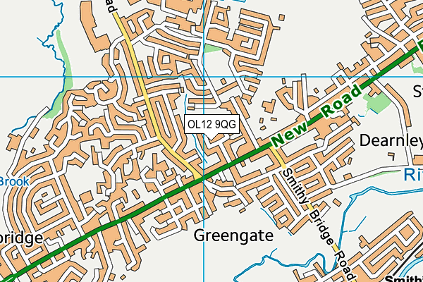 OL12 9QG map - OS VectorMap District (Ordnance Survey)