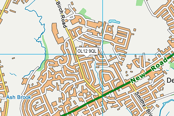 OL12 9QL map - OS VectorMap District (Ordnance Survey)