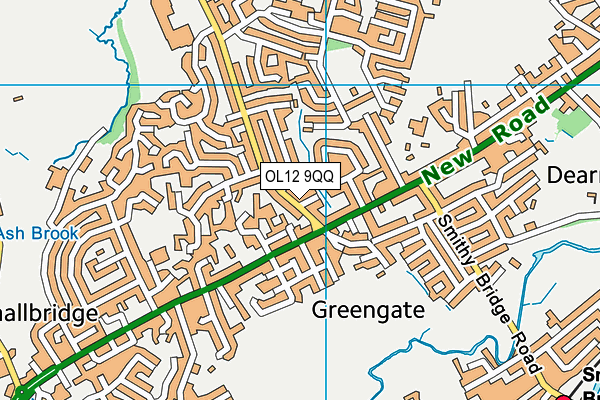 OL12 9QQ map - OS VectorMap District (Ordnance Survey)