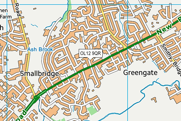 OL12 9QR map - OS VectorMap District (Ordnance Survey)