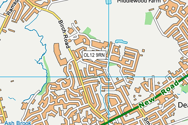 OL12 9RN map - OS VectorMap District (Ordnance Survey)