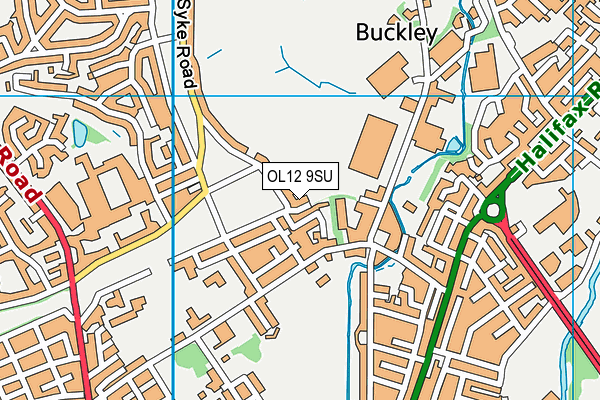 OL12 9SU map - OS VectorMap District (Ordnance Survey)