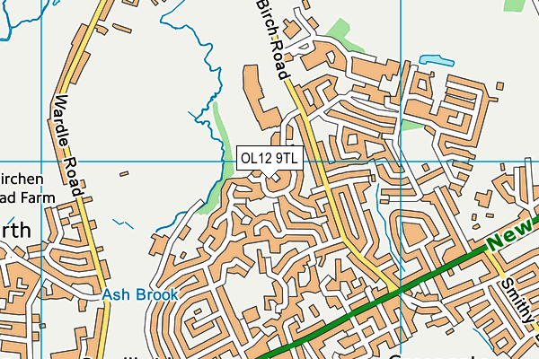 OL12 9TL map - OS VectorMap District (Ordnance Survey)