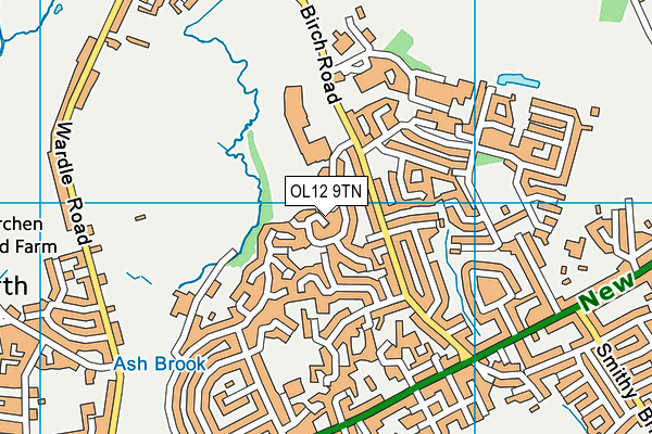 OL12 9TN map - OS VectorMap District (Ordnance Survey)