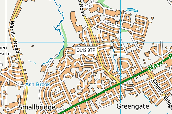 OL12 9TP map - OS VectorMap District (Ordnance Survey)