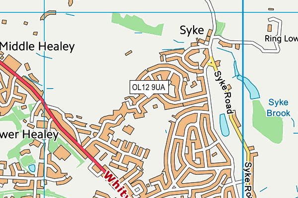 OL12 9UA map - OS VectorMap District (Ordnance Survey)