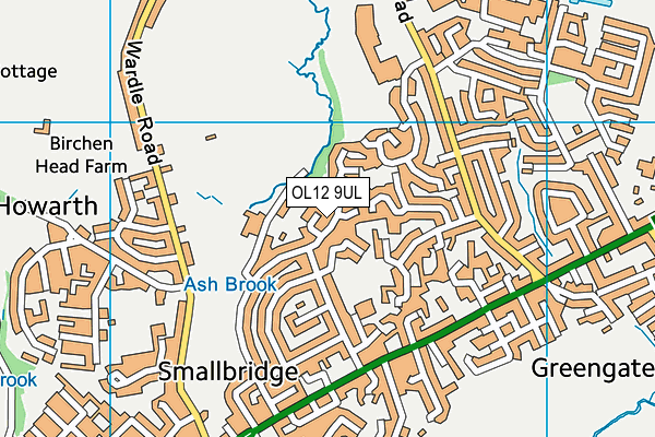 OL12 9UL map - OS VectorMap District (Ordnance Survey)