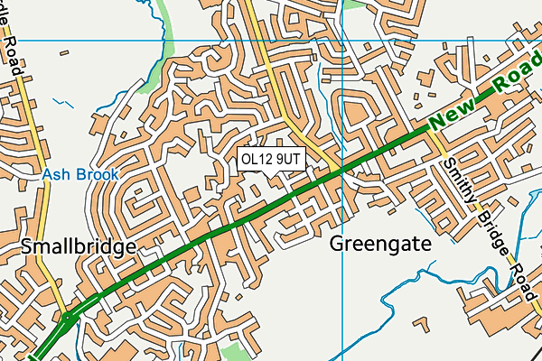 OL12 9UT map - OS VectorMap District (Ordnance Survey)