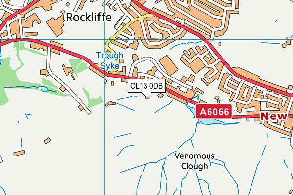 OL13 0DB map - OS VectorMap District (Ordnance Survey)