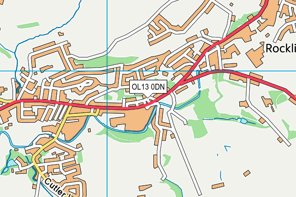 OL13 0DN map - OS VectorMap District (Ordnance Survey)